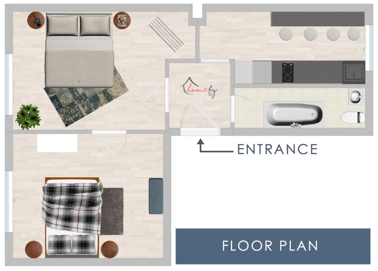 Homefy Apartment Blueberry - Nahe City - Netflix Essen Eksteriør bilde